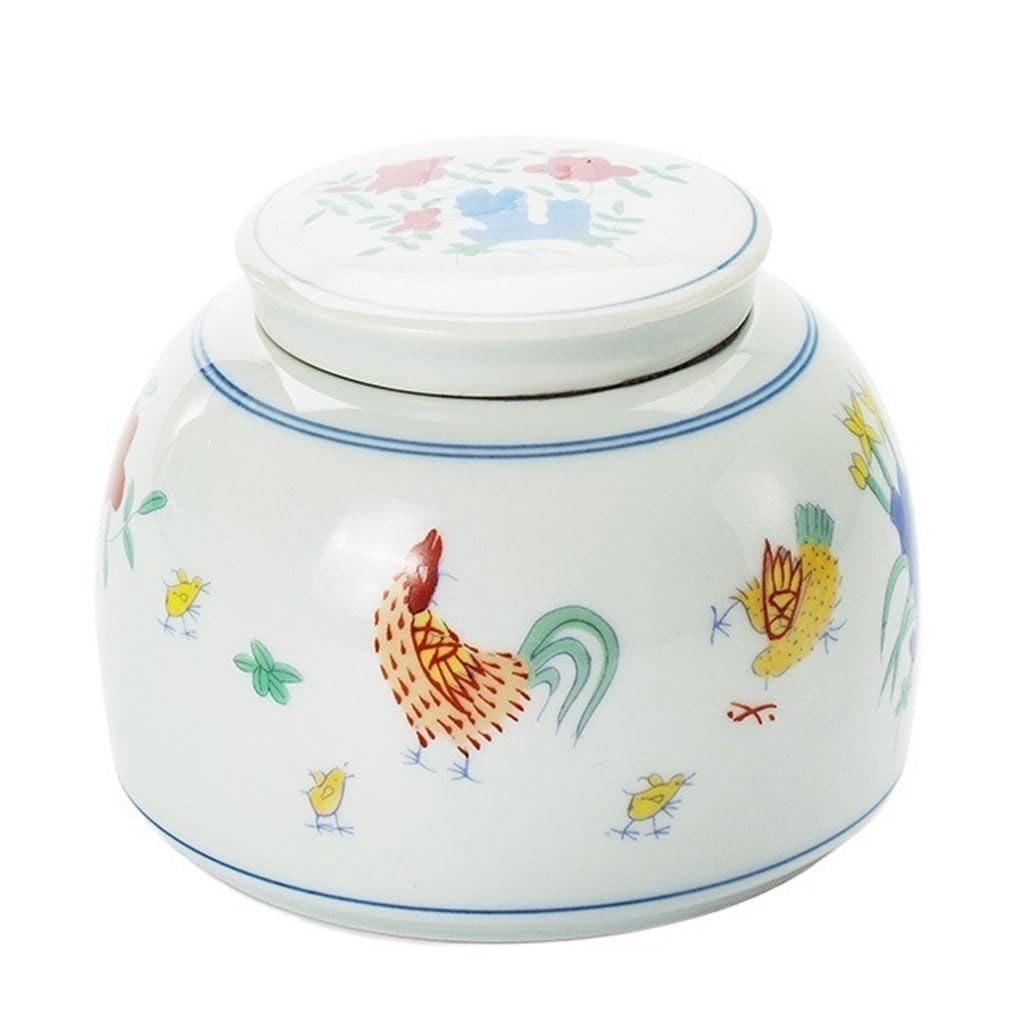 Barattoli Da Tè Barattolo da viaggio for riporre il tè in porcellana bianca Barattolo da tè Pu'er Barattolo da tè con tazza di pollo dipinto a mano Barattolo sigillato in ceramica Barattolo Per Conser