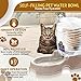 Flexzion Automatic Gravity Pet Waterer for Cat & Dog - Non-Skid & Easy-Clean Auto Replenish Water Dispenser Drinking Bowl (3/8 Gallon / 1.5L), Beige