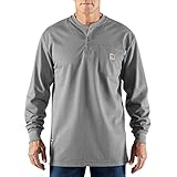 Carhartt Men's Big & Tall Flame Resistant Force Cotton Long Sleeve Henley