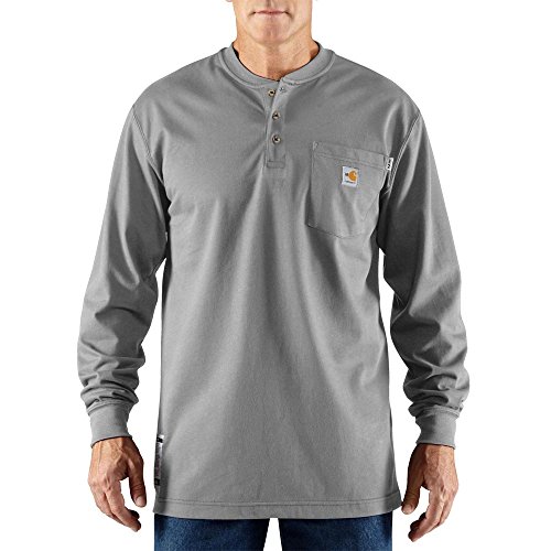 Carhartt Men's Big Flame Resistant Force Cotton Long Sleeve Henley