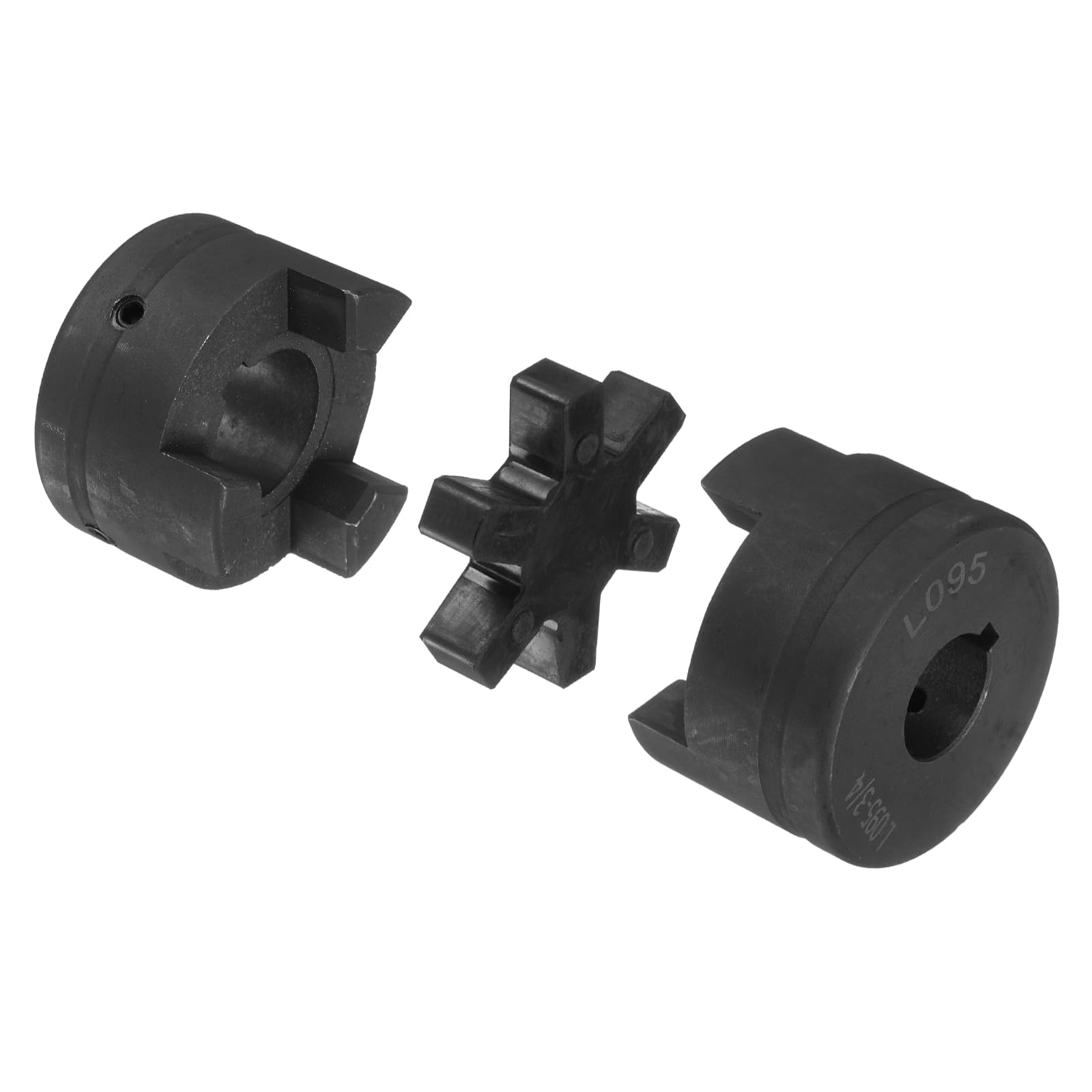 uxcell Lot de 3 coupleurs flexibles à mâchoires en L de 1,9 cm à 2,5 cm L095 et araignée en caoutchouc Buna-N NBR pour fendeuse de bûches équipement hybride