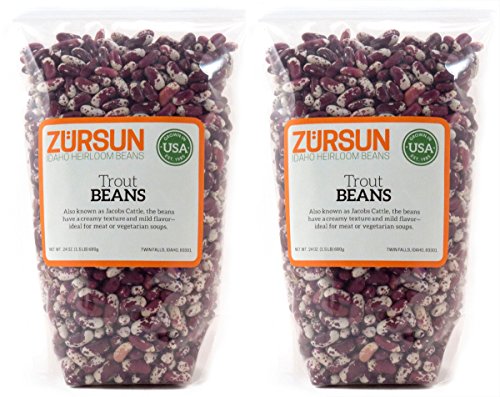Zursun Heirloom Dry Trout Beans, 24oz (2-Pack)