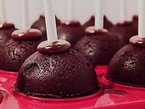 Cestari Cake Pop Sticks - Won't Bend or Fall Apart - Candy Making Accessories - Food Grade Paper - Compostable - Baking Tools & Accessories - Set of 50 4.5 Inch Long White Dessert Sticks