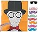 Pin the Flashy Stache Game, Mustache,games, Toys,party Supplies,novelty