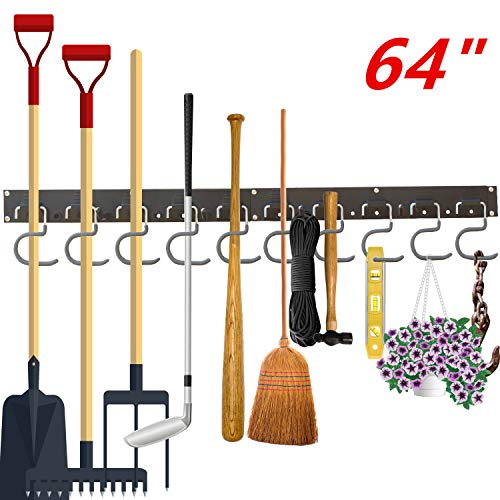 Adjustable Storage System 64 Inch Storage Solutions for Broom Holders Garage Storage Systems