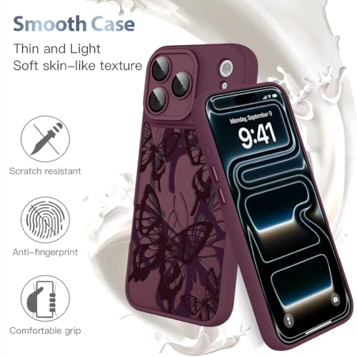 Coque iPhone 17 Pro MagSafe Papillon Rouge Antichoc en TPU - 5
