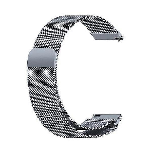 Bracelet en métal compatible avec Samsung Galaxy Watch 4 - 20 mm - Gris foncé