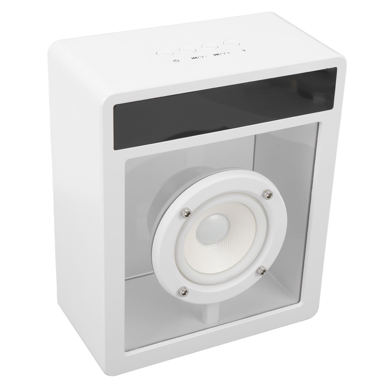 Altoparlante Bluetooth Portatile con Surround a 360° e Luci Ambientali per Feste, Canti Karaoke e Amanti della Musica ABS Bianco 10W