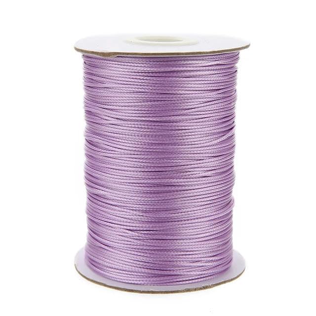 Nici do szycia，Nić poliestrowa Nici do szycia, woskowana żyłka sznurkowa okrągła czarna czerwona biała bawełniana lina sznurkowa(Purple,Diameter 1.5mm)