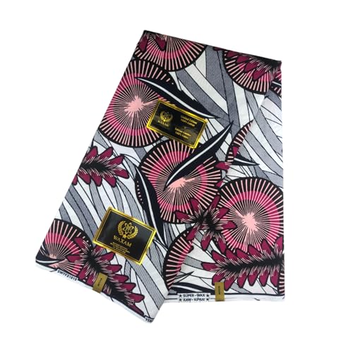 Tissushop - Tissu africain wax- Super Wax Kisumu- Pagne 100% coton- Souple et doux- 6 yards soit 5.48x115CM