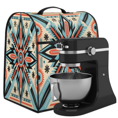 Coffee Maker Cover Ethnic Aztec Texture Kitchen Appliance Covers Small Appliance Covers Blender Cover Juicer Cover Dust Covers for Kitchen Appliances with Top Handle and Pockets,Washable,C497