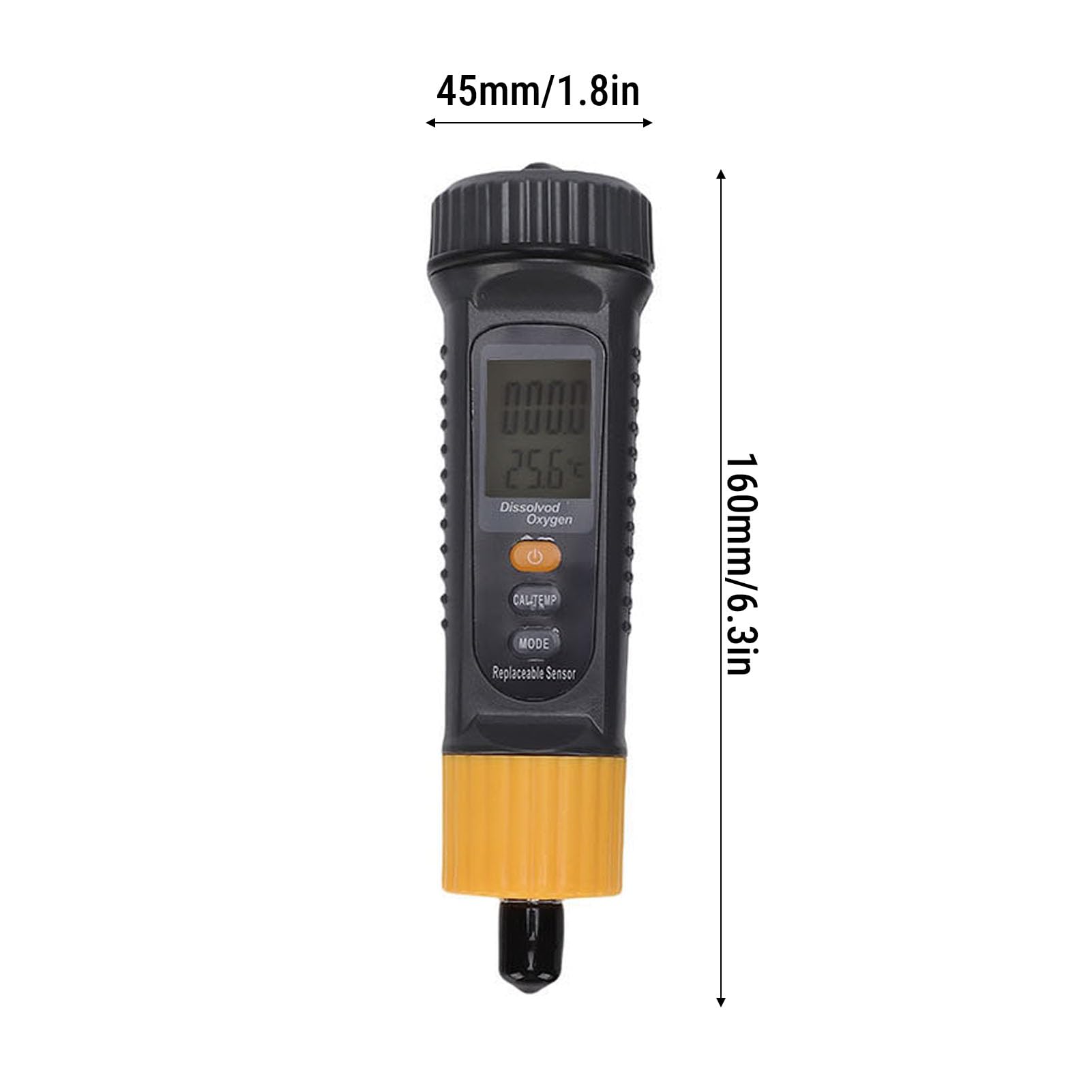 Fockety Miernik tlenu rozpuszczonego, zestaw do badania tlenu rozpuszczonego z kompensacją temperatury, zakres pomiarowy 0–40,00 mg/l, miernik DO do akwariów, stawów