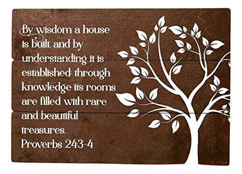 Proverbs 24:3-4 Pallet Sign — Rustic Home Decor