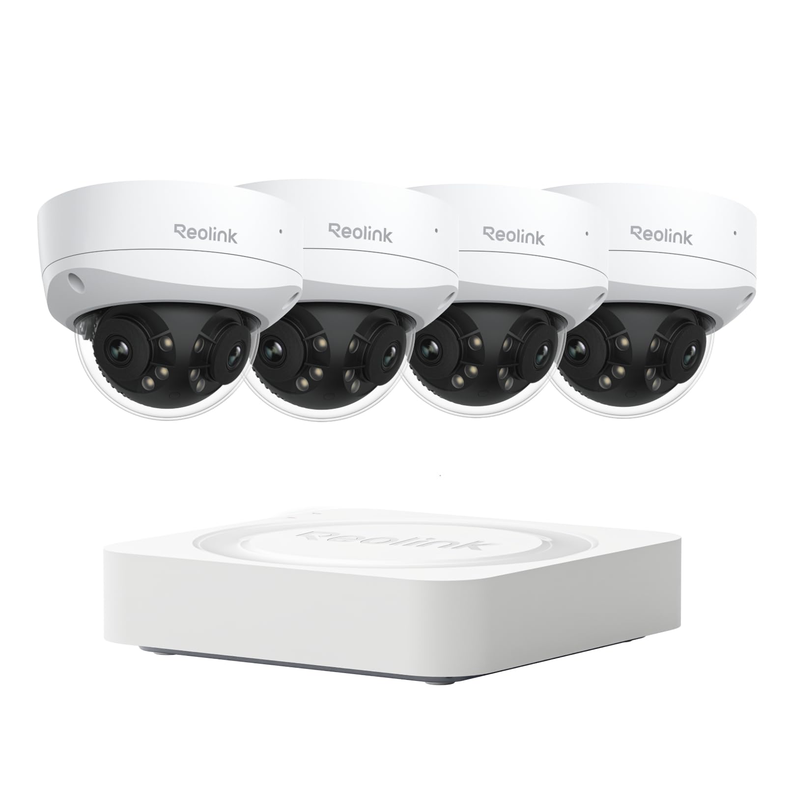 Reolink 16MP IK10 PoE Überwachungskamera außen,Duo 3V PoE*4 mit 4-Kanal NVR