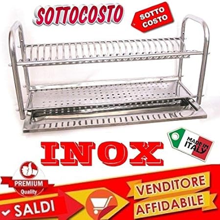 scolapiatti in acciaio inox