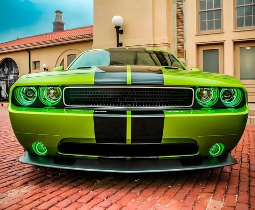 Image of HOME13 Self Adhesive Auto Car Tint Headlight Taillight Fog Light Vinyl Smoke Film Sheet Sticker Cover Car & Bike Protection Film (Green, 12x50 Inch)