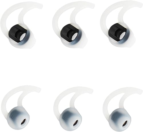 Puntas para auriculares suaves y cómodas, 3 pares de puntas de aislamiento de ruido, puntas de repuesto de auriculares blancos SML compatibles con