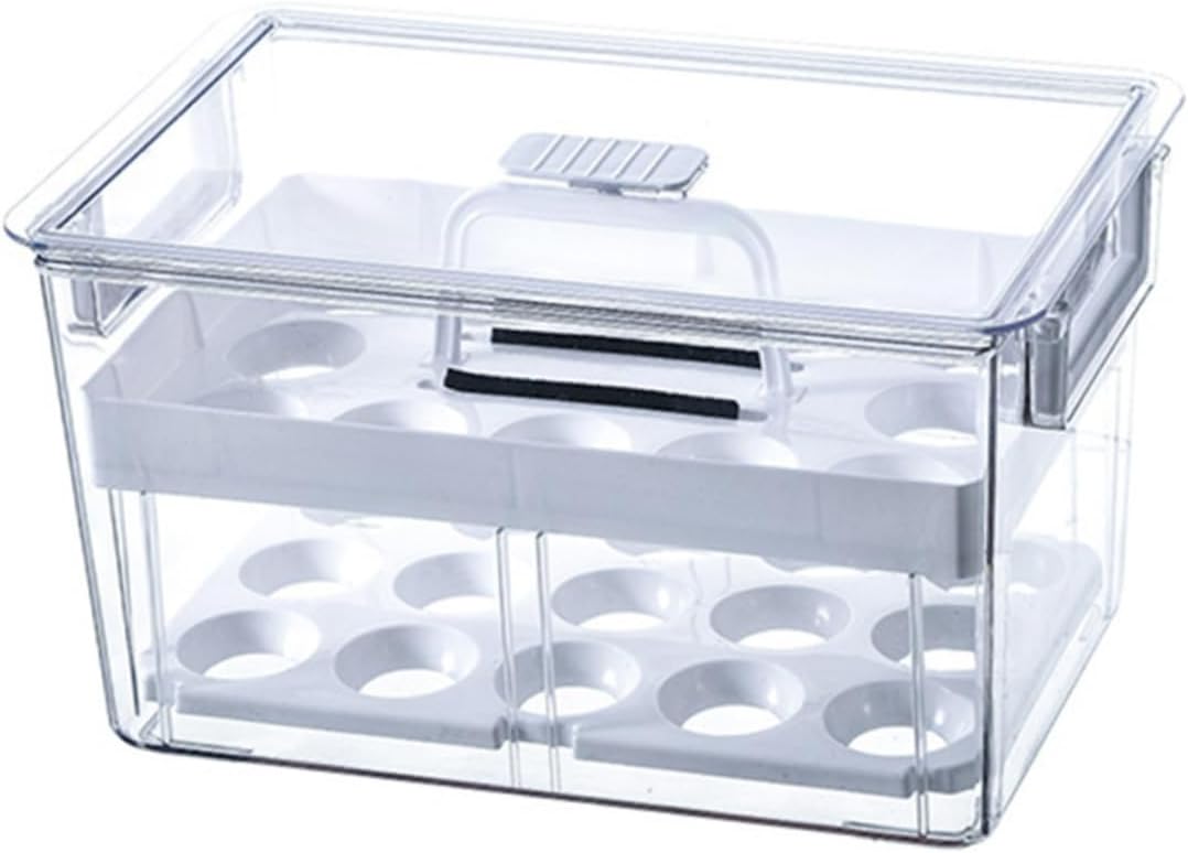 1pc Refrigerator Storage Bin Transparent Organizer Sliding Cover Airtight Container for Freshness Space-saving Design for Fridge Organizer for Kitchen Storage