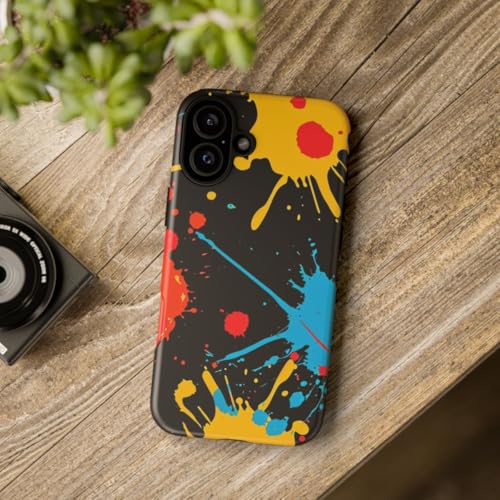 Coque rigide mate iPhone 16 Plus au design artistique coloré - 4