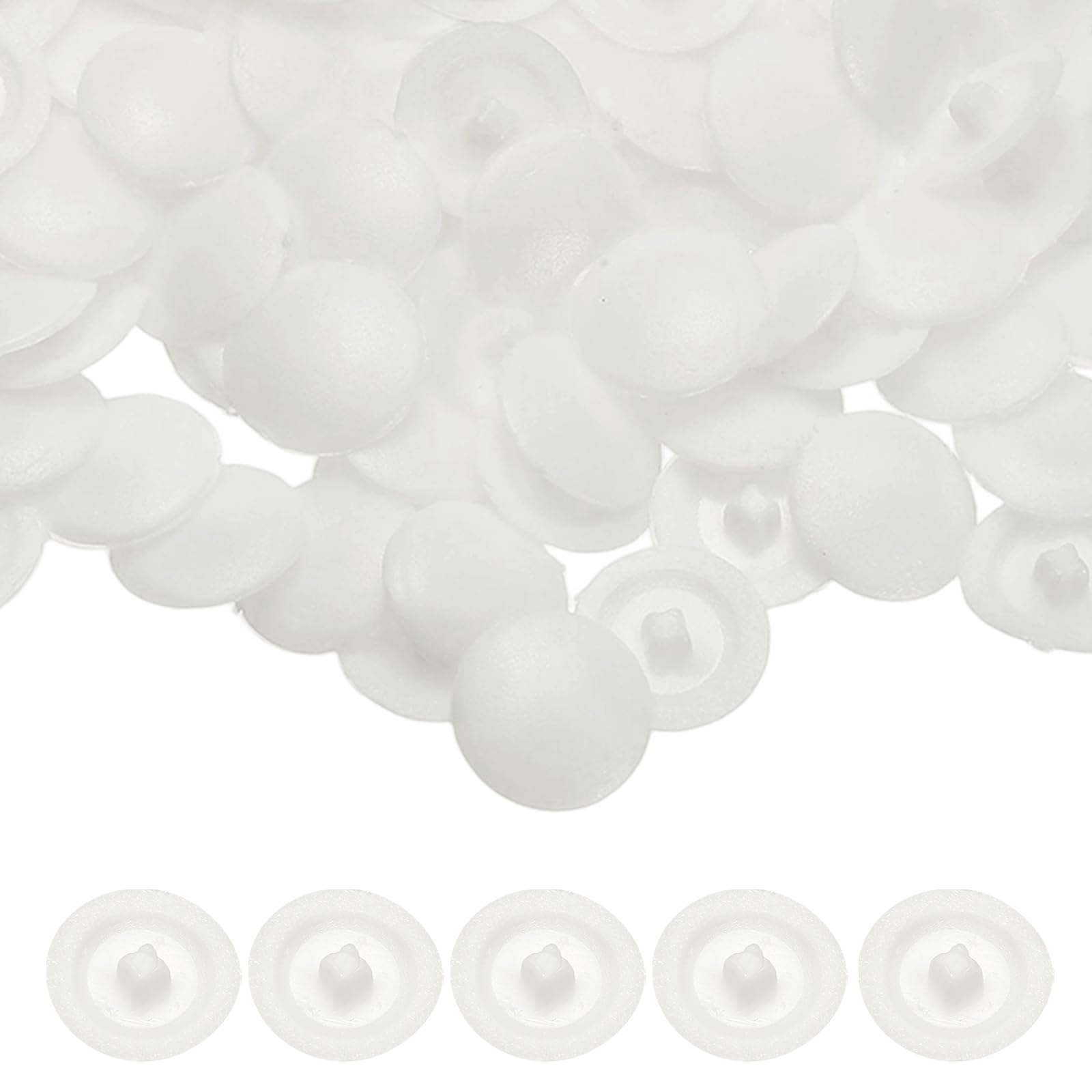 PATIKIL Screw Caps Covers, Plastic Self Tapping Hole Cap Covers Dust Proof Sticker Waterproof - Fitting for (Diameter 4 mm Flat Cross Screw - Furniture - Cabinet) 250 Pack & White