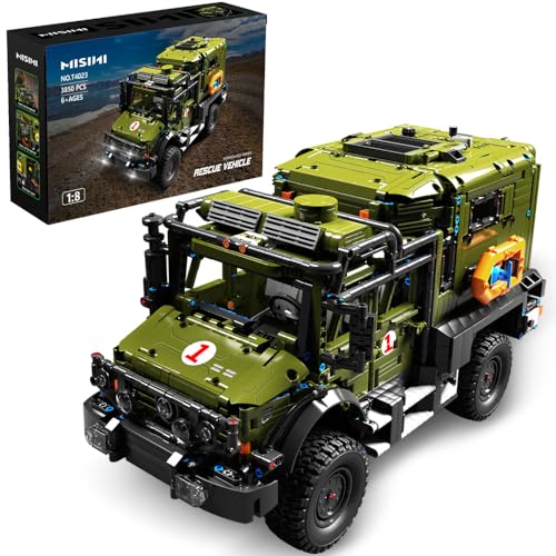 MISINI Technik TGL T4023 Unimog Rescue Vehicle Klemmbausteine, 3850 Teile...