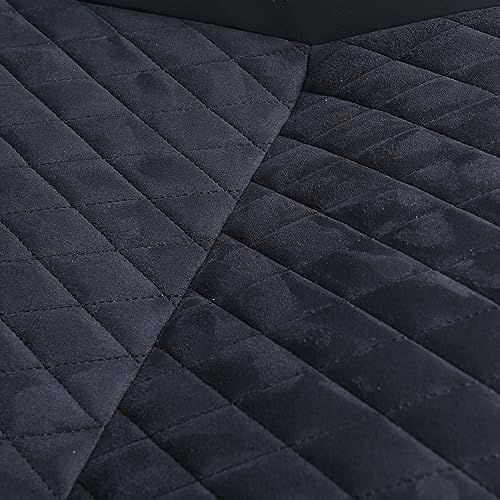 Universal 2Pcs Racing Seats Black Pvc Leather Suede Red Diamond Stitch Racing Bucket Seats Sport Pair Adjustable Seats With Double Sliders For Cars #TOP3