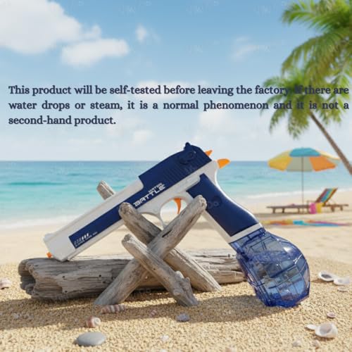 Image of VikriDA Electric Water Blaster with Free Extra Rechargeable Battery 26-32 FT Long Range Powerful Shooter 434CC + 58CC Large Capacity Water Gun for Kids & Adults Perfect for Beach & Pool Parties