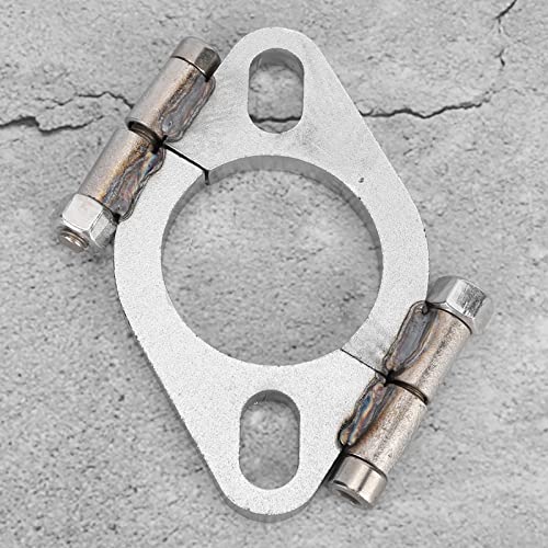 2 Inch Exhaust Flange, Universal Flat Oval Split Repair Exhaust Flange Replacement Accessory #TOP6