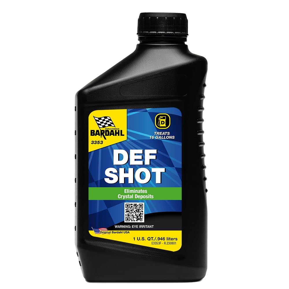 Bardahl DEF-Shot 3353 - The Ultimate DEF Cleaner and Anti-Crystallization Diesel Additive Reducing DEF Consumption - 32oz