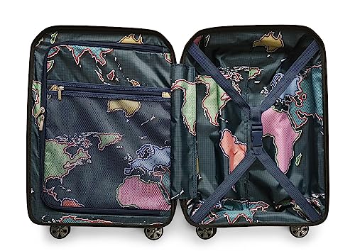 Ted Baker Flying Colours Hardside Trolley 4 Wheel Spinner, TSA Lock, Lightweight Suitcase, Men and Women3