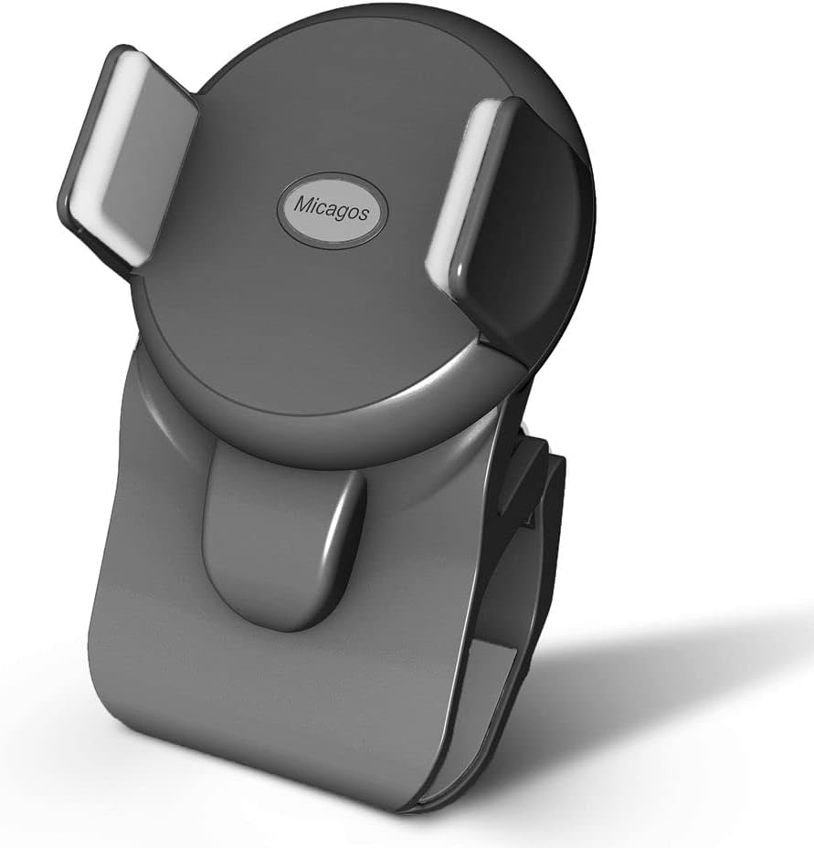 micagos micagos Cell Phone Holder for Car, 3-in-1 Car Phone Mounts, Air Vent Holder Steering Wheel Holder Rearview Mirror Mounting in Vehicle for Universal Smartphones & GPS-Black