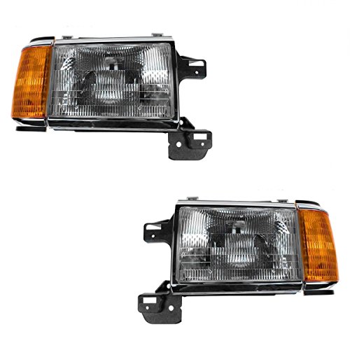 Monaco Windsor 1995-1998 RV Motorhome Pair (Left & Right) Replacement Front Headlights & Signal Lights