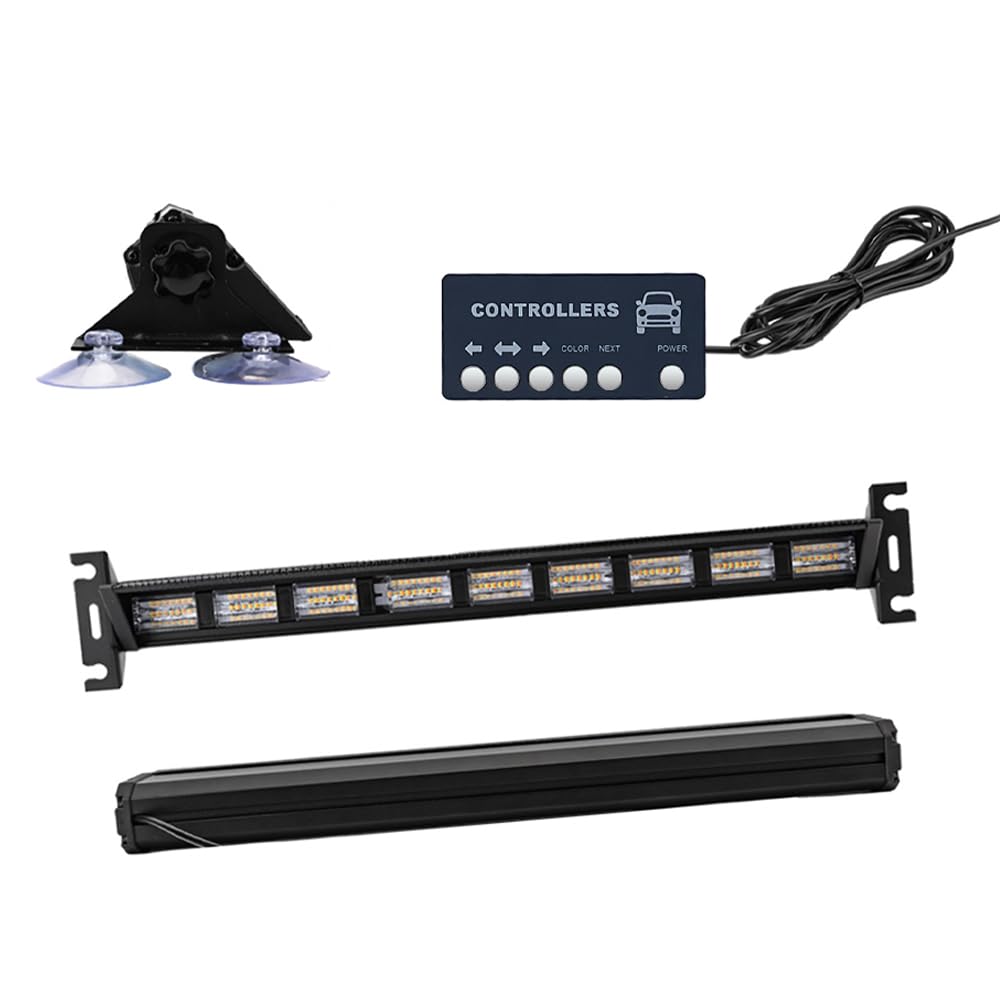 Riloer Luces estroboscópicas para coche, 162 LED de advertencia de peligro, luces intermitentes de emergencia, luz estroboscópica intermitente, luz de emergencia para coche, luz de advertencia de