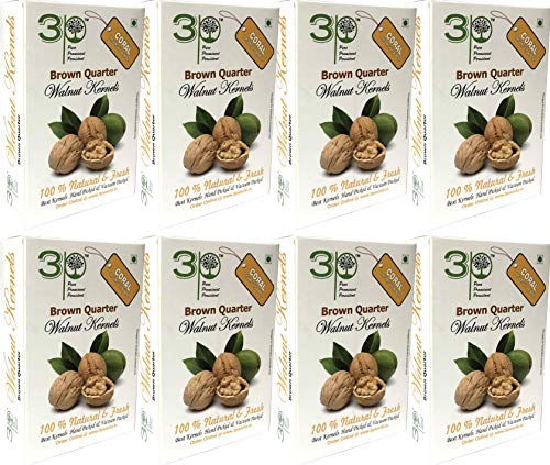 Image of 3p Kashmiri Walnut Kernels Without Shell Brown Quarter Organic Natural Akhrot giri Walnut Dry Fruit 2kg (250gm X 8)