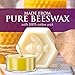 Natural Beeswax Tea Light Candles - Bulk 36 Pack - 1.5” Votive Candle in Clear Plastic Holder - Multipurpose for Home Décor, Special Events - Lightly Scented Organic Honey - by Elite Selection