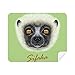 White Fluffy Sifaka Monkey Animal Cleaning Cloth Screen Cleaner 2pcs Suede Fabric