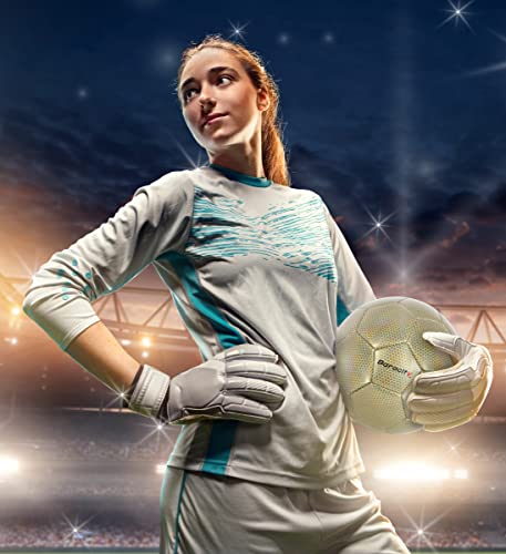 Image of Barocity Classic Gold Size 4 Soccer Ball - Premium Outdoor and Indoor Soccer Ball with Reflective Iridescent Rainbow Hex Pattern, Perfect Boys and Girls Soccer Ball for Playtime, Practice and Training