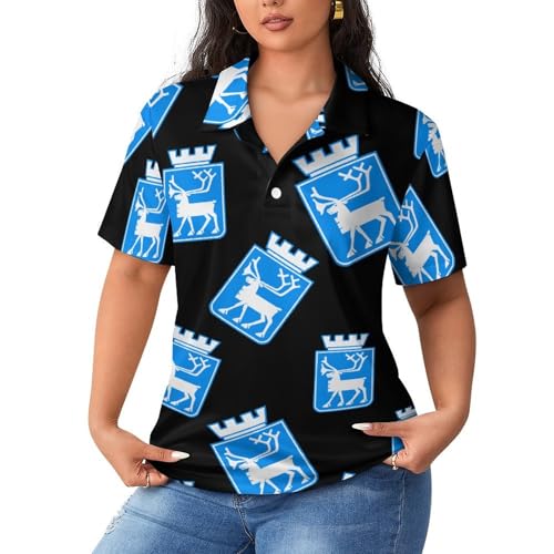 Polo de manga corta para mujer de Tromsø con tejido técnico transpirable