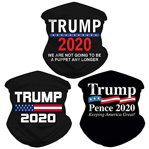 3 Pcs Unisex Trump 2020 Face Mask Neck Gaiter Windproof Mask Dust Outdoor Balaclava Scarf Bandana Outdoors