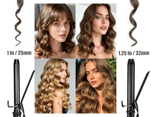 Lanvier 1 Inch Extra Long Ceramic Curling Iron
