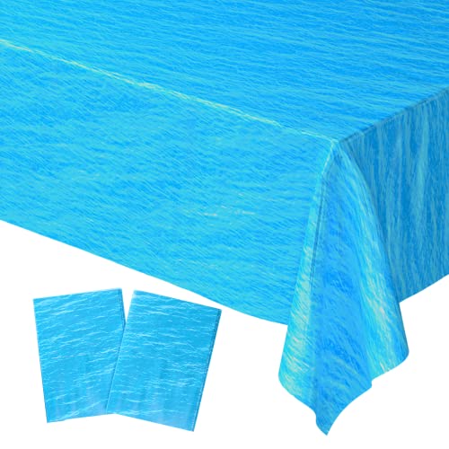 Blue Orchards 1st Birthday Table Covers Pack of 2 54x108 XL First Birthday Decorations for Boys 1st Tablecloth Tablecover
