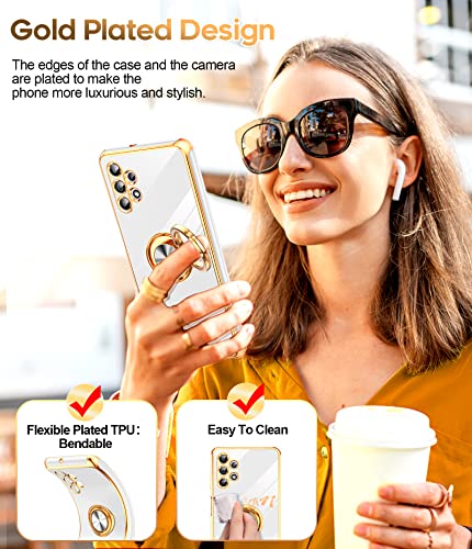 Coque Samsung A32 5G avec protège-écran et anneau blanc - 6