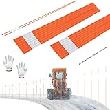 100 Pack 48 Inch Driveway Marker Stakes- Fiberglass Snow Stakes Reflective Driveway Poles for...