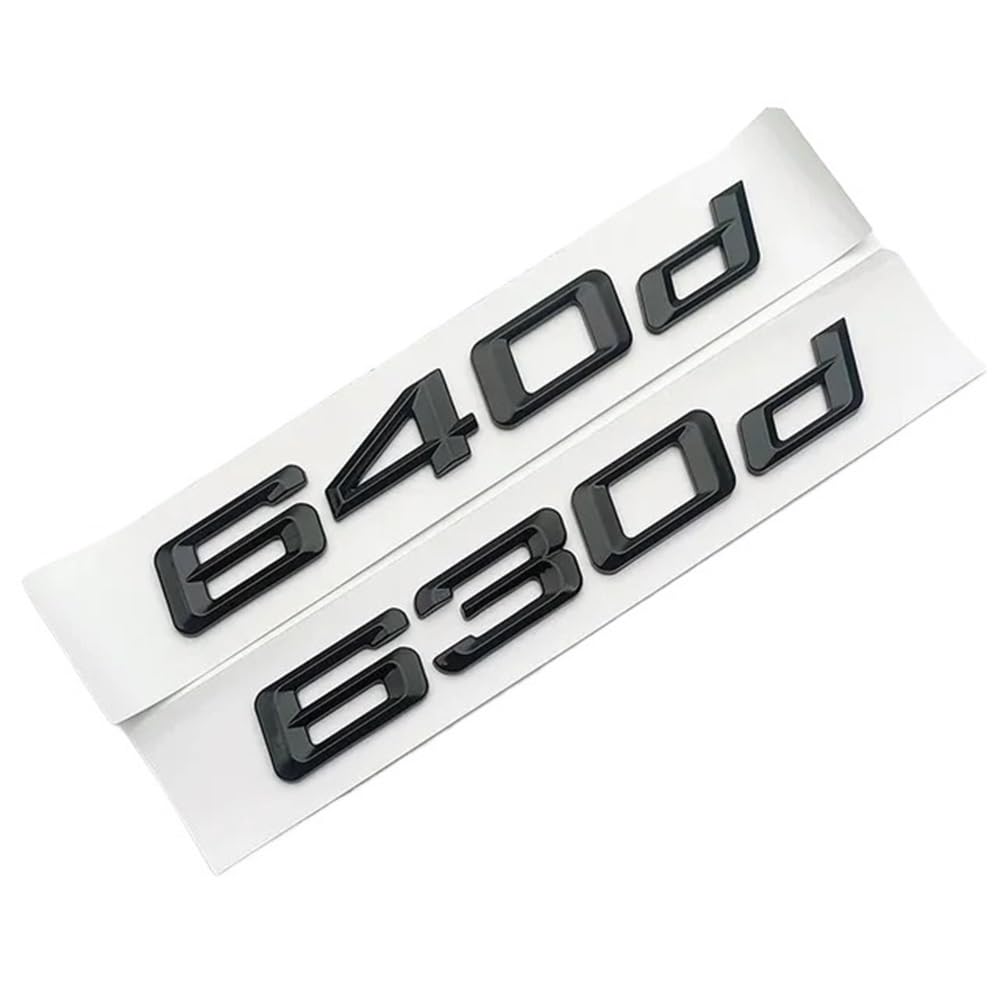 Logo 640d ABS Noir pour Coffre BMW Série 6 GT F06 F12 F13