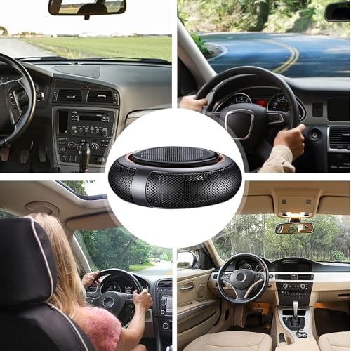 Aromathérapie de voiture solaire rotative avec diffuseur de parfum de mer
