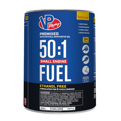 VP Racing Fuels 6232 Ready to Use 50:1 Premixed 2-Cycle Small Engine Fuel (SEF) - 5 Gallon