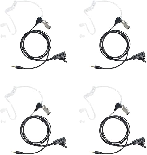 Walkie Talkie Auricular con micrófono PTT Covert Tubo Acústico Compatible con Cobra Cxt195 Cx112 PX650 Cx112 ACXT145 ACXT545 RX385 ACXT1035r RX685