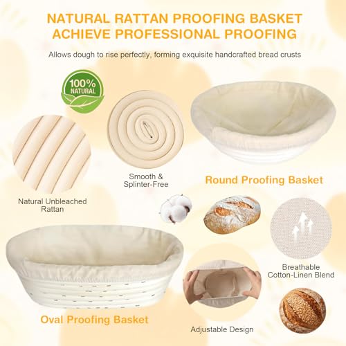 Banneton pour pain et pot à levain pour de douces matinées de brunch