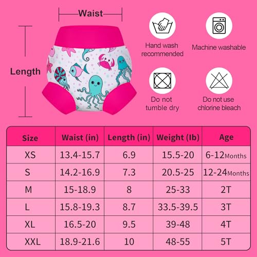 Image of BIG ELEPHANT Baby Swim Diapers 3-Pack, Reusable Swimming Diapers