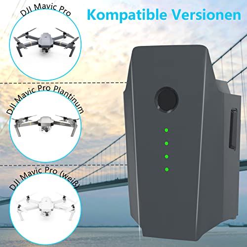 MVMOD Mavic Pro Akku, 11,4V 3830mAh Intelligent Flight Li-Polymer Ersatzakku für DJI Mavic Pro Platinum, DJI Mavic Pro Alpine White Drone mit sicherer Tasche (Nicht für Mavic 2 geeignet)